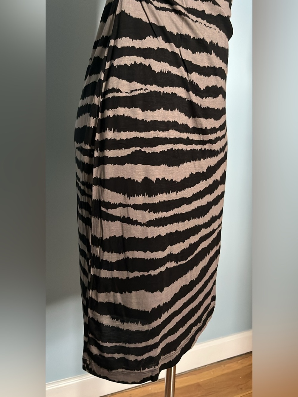 LOFT RUCHED SLEEVELESS STRIPED DRESS 👗 Size XSP - Picture 7 of 14